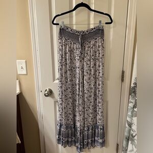 Mustard Seed-Floral Wide-Leg Flowy Pants-Size M